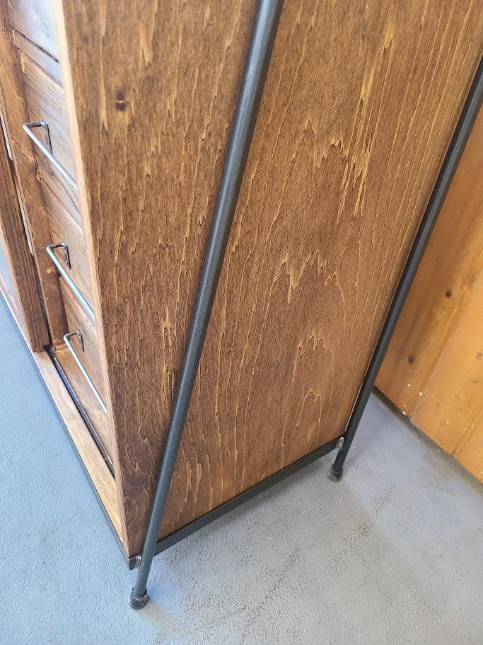 SIDE OPEN CABINET＋SHELF/ハイポジション　★古材とアイアンとレトロガラス | 10枚目