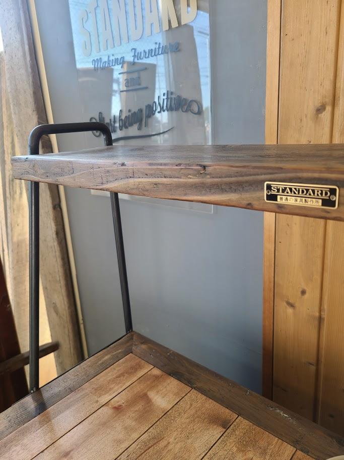 SIDE OPEN CABINET＋SHELF/ハイポジション　★古材とアイアンとレトロガラス | 11枚目