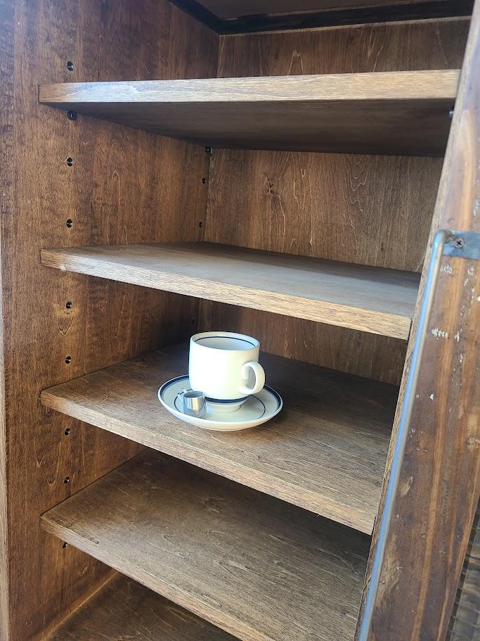 SIDE OPEN CABINET＋SHELF/ハイポジション　★古材とアイアンとレトロガラス | 9枚目